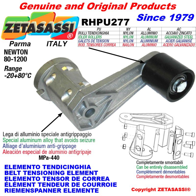 Belt tensioning deals device